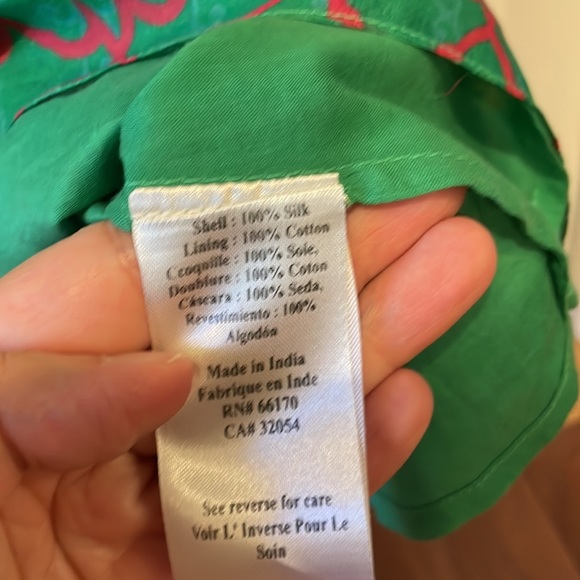 Anthropologie Hermant & Nandita Green Crochet Silk Maxi Dress Size 2 - Picture 7 of 12